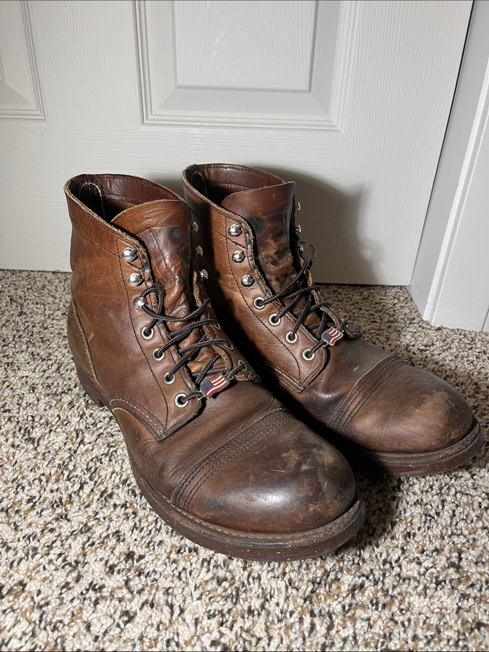 Red Wing Iron Ranger Men's Brown Leather Boots - Classic Lace-Up